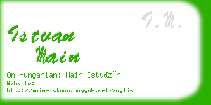 istvan main business card